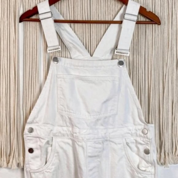 WEWOREWHAT BASIC Overalls LONG Denim jeans White - Picture 5 of 6